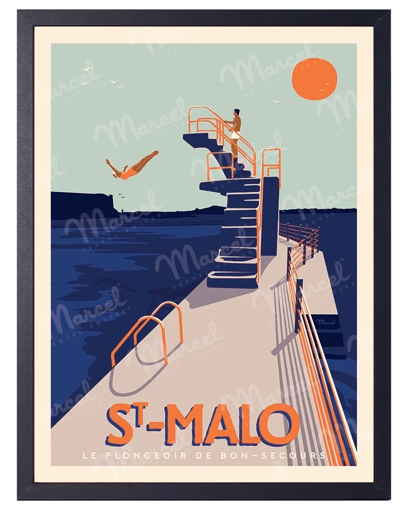 Affiche SAINT-MALO "Le Plongeoir"