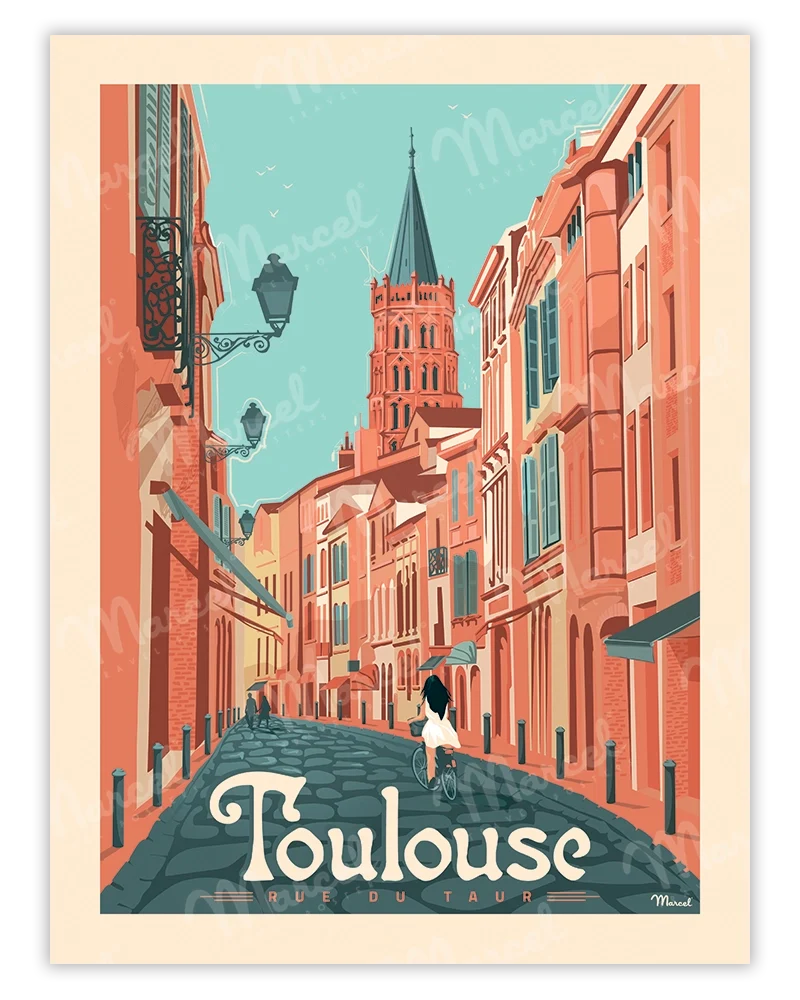 Affiche TOULOUSE "Rue du Taur"