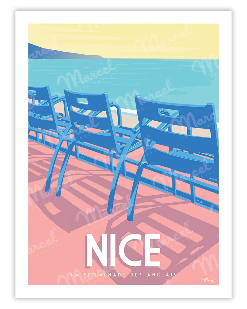 Affiche NICE "La Promenade des Anglais"