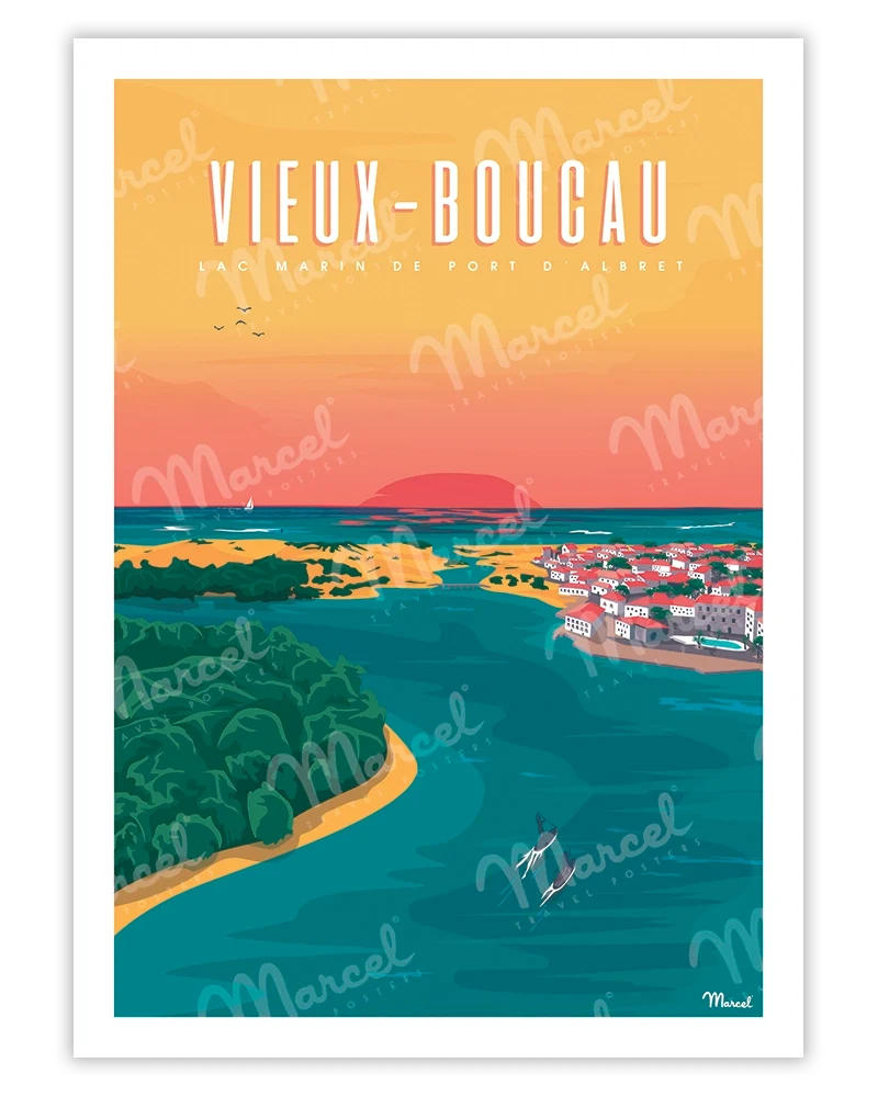Affiche VIEUX-BOUCAU "Port d'Albret"