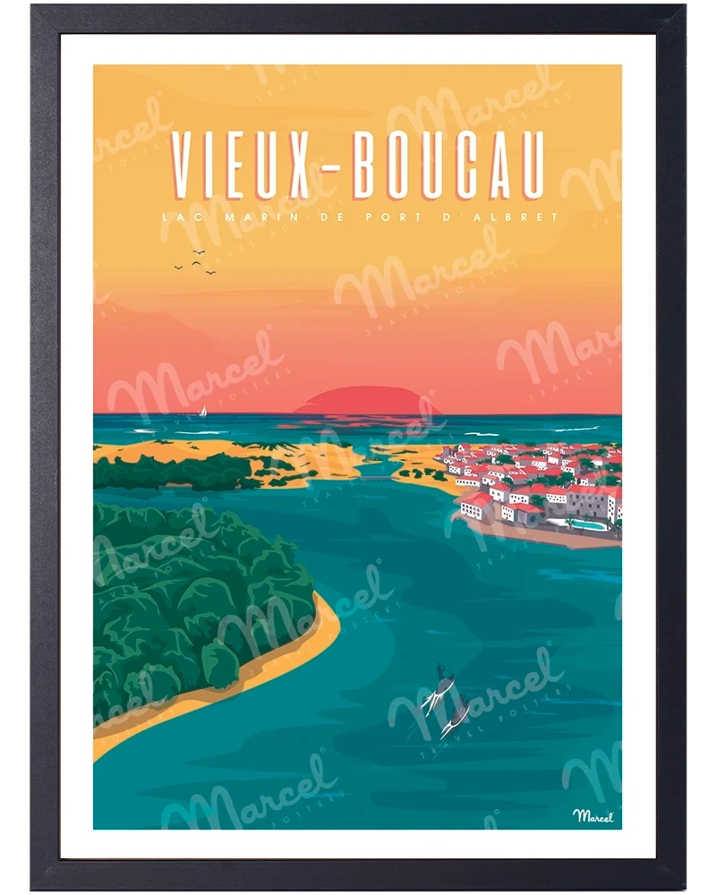 Affiche VIEUX-BOUCAU "Port d'Albret"