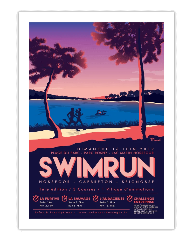 Affiche SWIMRUN HOSSEGOR 2019