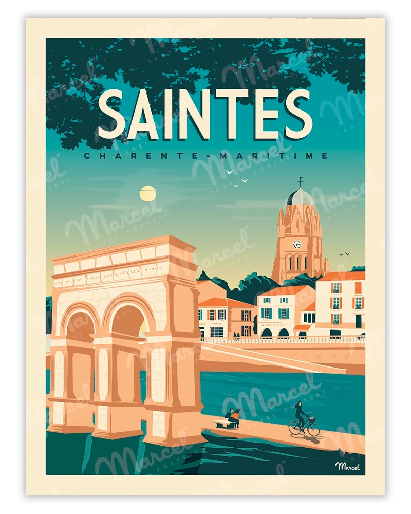 Affiche SAINTES "Charente-Maritime"