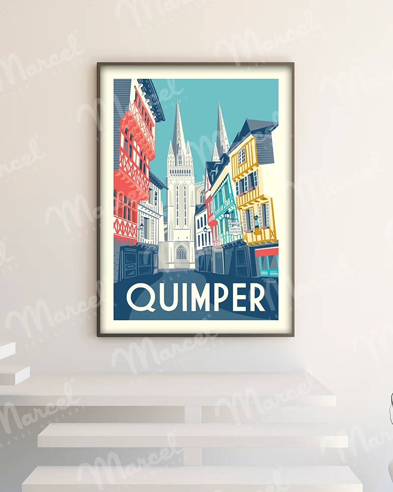 Affiche QUIMPER "Rue Kéréon"