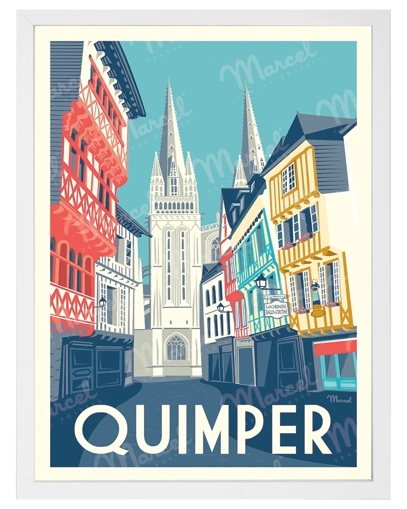 Affiche QUIMPER "Rue Kéréon"