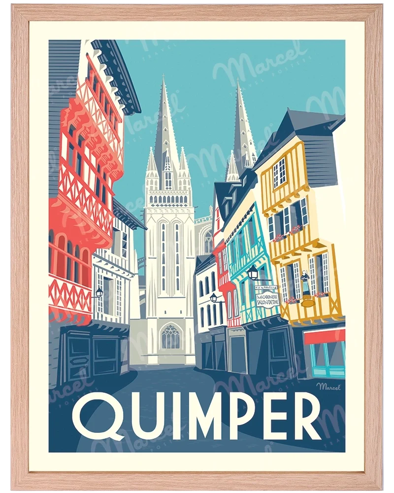 Affiche QUIMPER "Rue Kéréon"