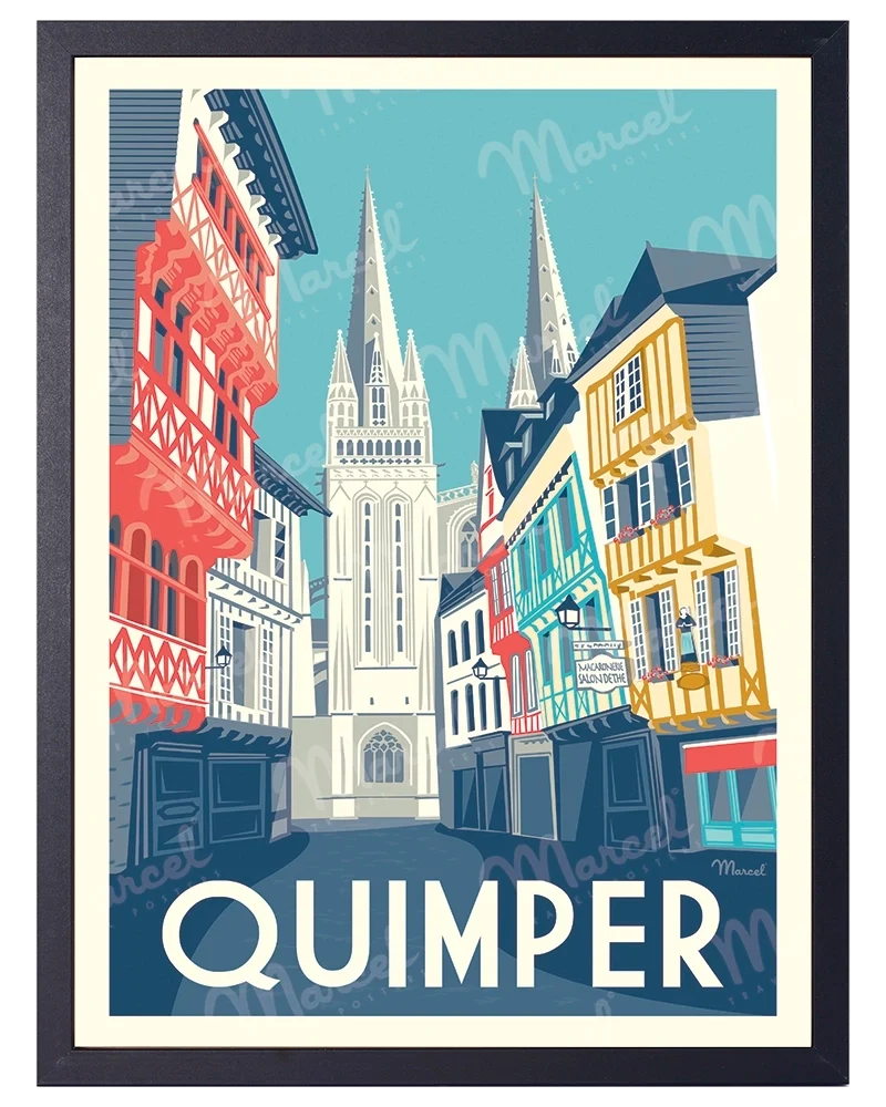 Affiche QUIMPER "Rue Kéréon"