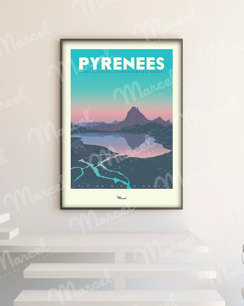 Affiche PYRÉNÉES "Lacs d'Ayous"