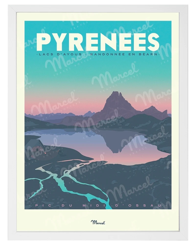 Affiche PYRÉNÉES "Lacs d'Ayous"