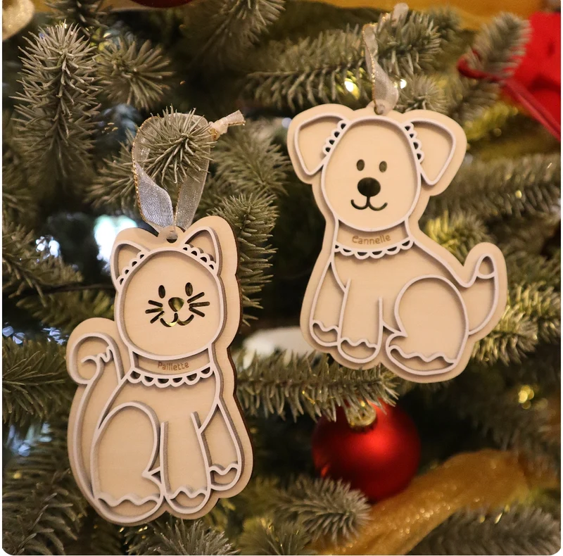 Bientôt de retour - Décoration de Noël - Chien ou chat à personnaliser