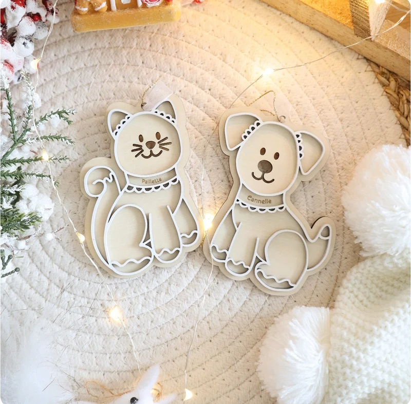 Bientôt de retour - Décoration de Noël - Chien ou chat à personnaliser