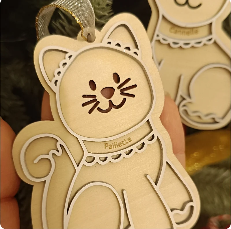 Bientôt de retour - Décoration de Noël - Chien ou chat à personnaliser