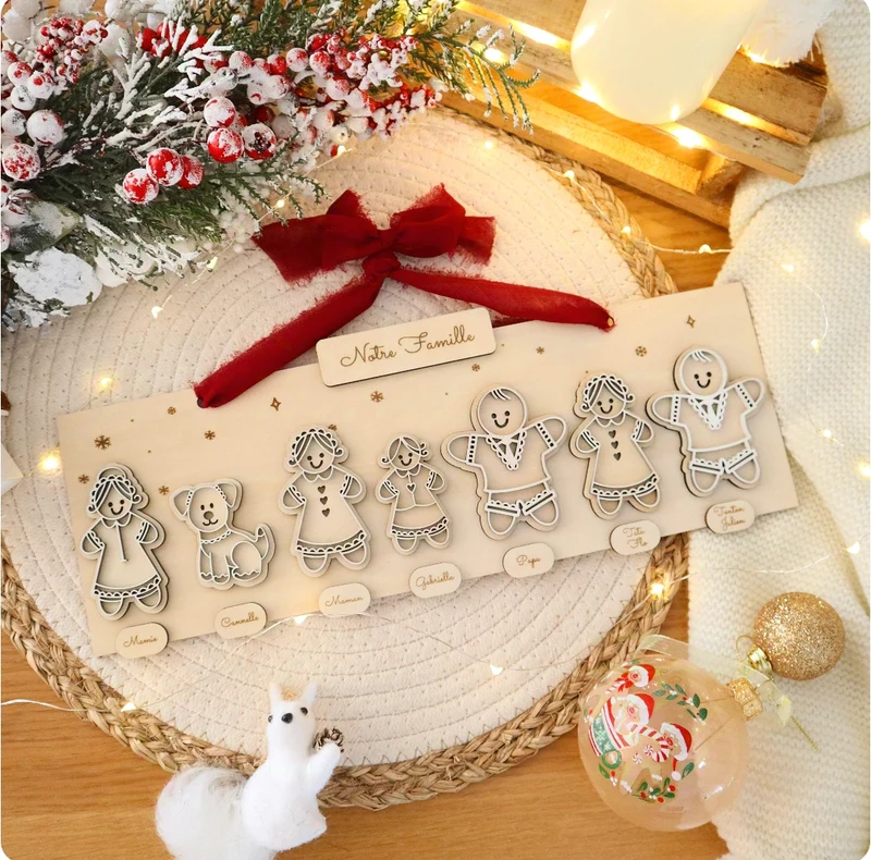 Bientôt de retour - Décoration de Noël - Famille de pains d'épices à composer - à partir de 44€