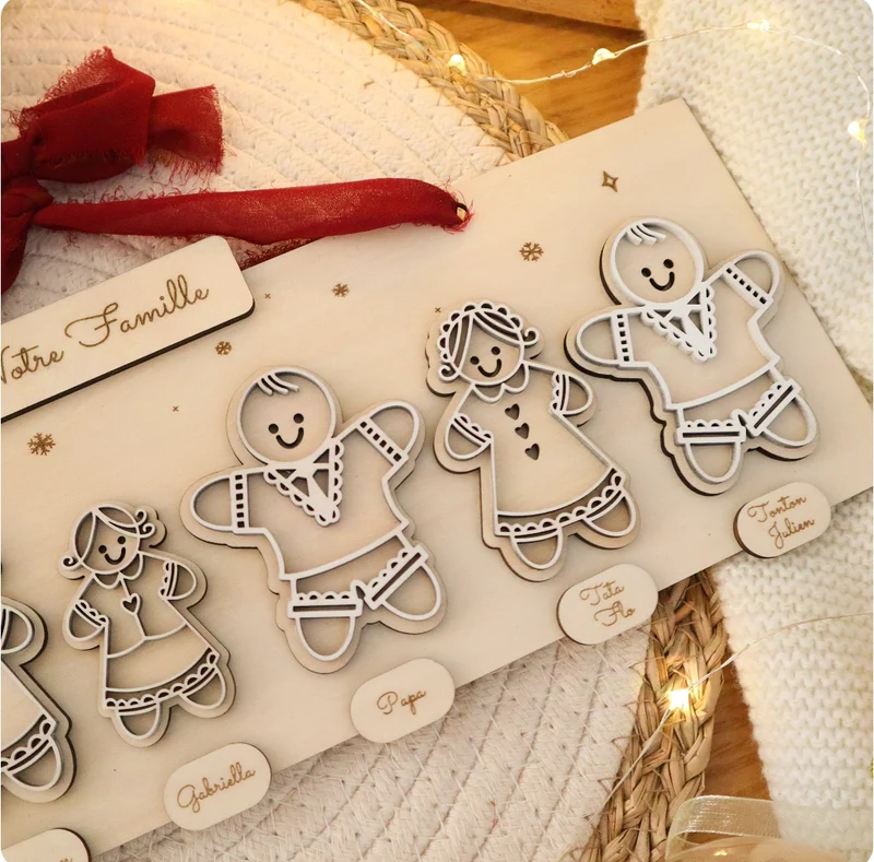 Bientôt de retour - Décoration de Noël - Famille de pains d'épices à composer - à partir de 44€