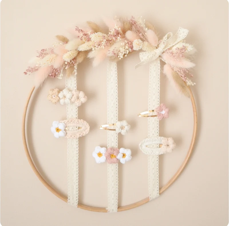 Porte-Barrettes - Fleurs séchées - Envoi sous 6 semaines