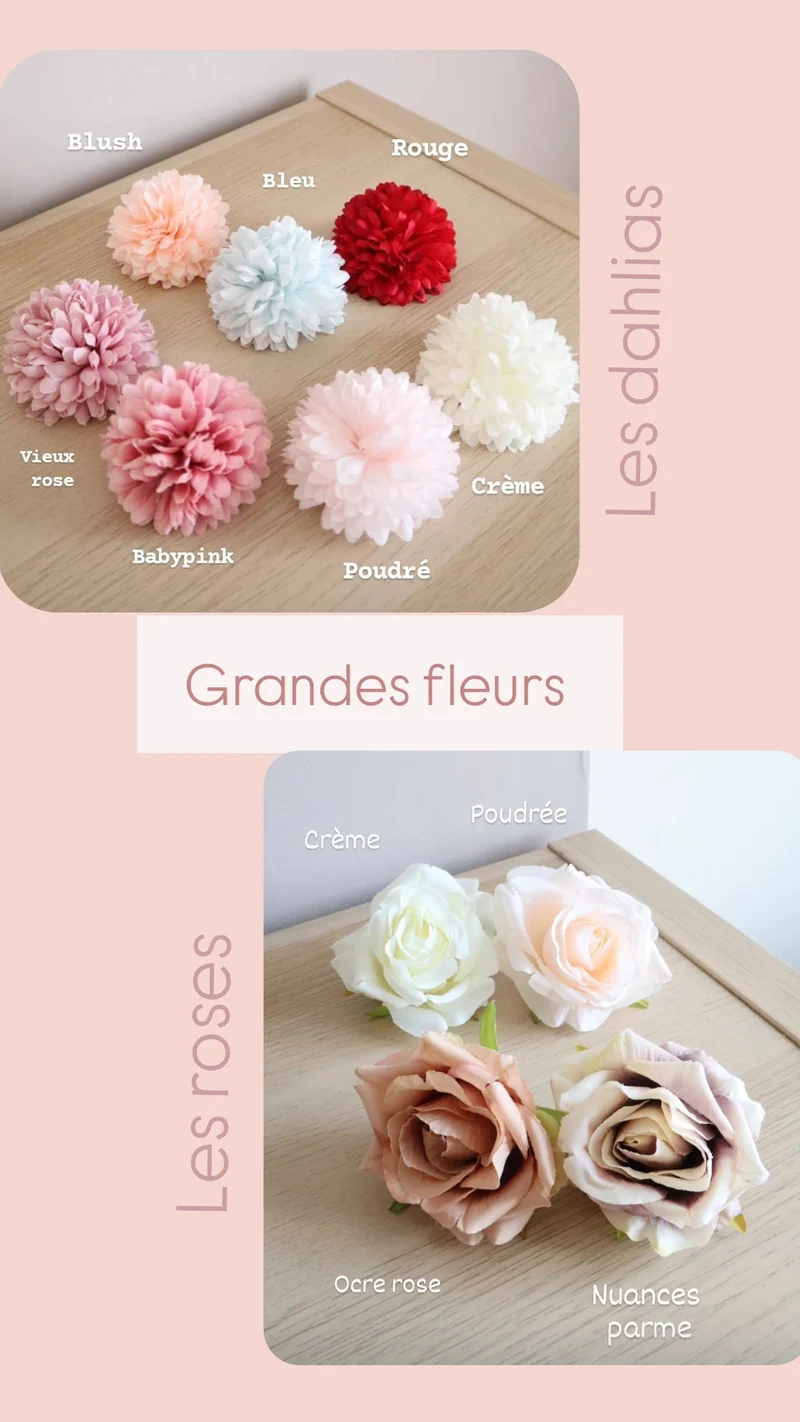 Décoration prénom, animal crochet & fleurs artificielles - Envoi sous 6/8 semaines