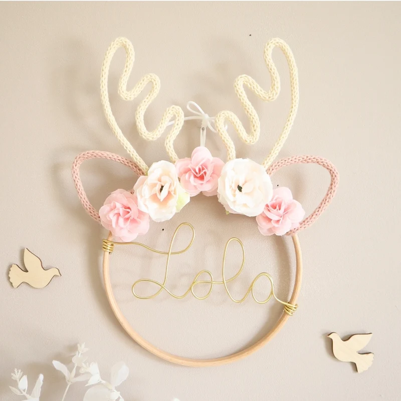 Cutie Fawn rose doux (avec ou sans prénom, options à sélectionner)