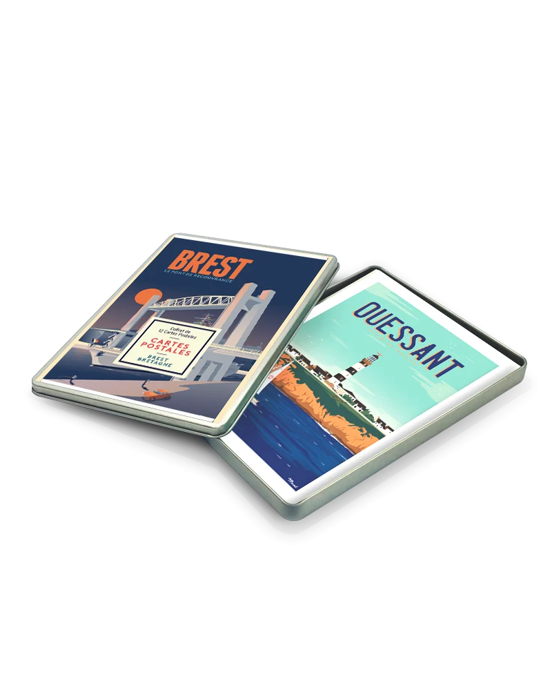 Coffret Cartes Postales BREST / BRETAGNE
