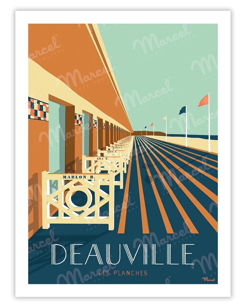 Affiche DEAUVILLE "Les Planches"