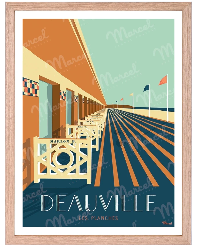 Affiche DEAUVILLE "Les Planches"