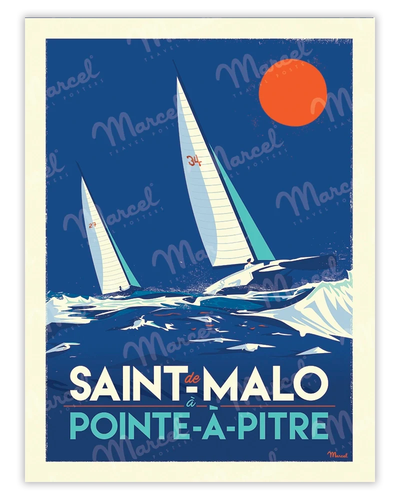Affiche SAINT-MALO "Pointe-à-Pitre"