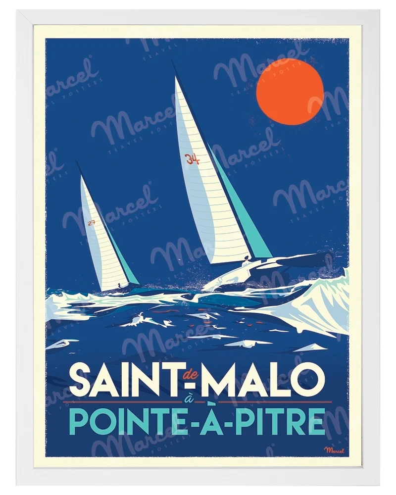 Affiche SAINT-MALO "Pointe-à-Pitre"
