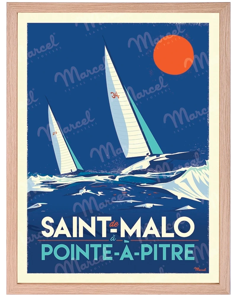 Affiche SAINT-MALO "Pointe-à-Pitre"