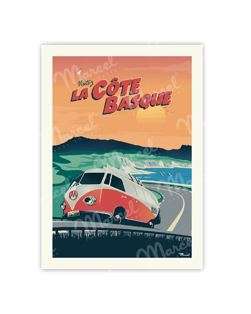 Carte Postale CÔTE BASQUE "La Corniche"