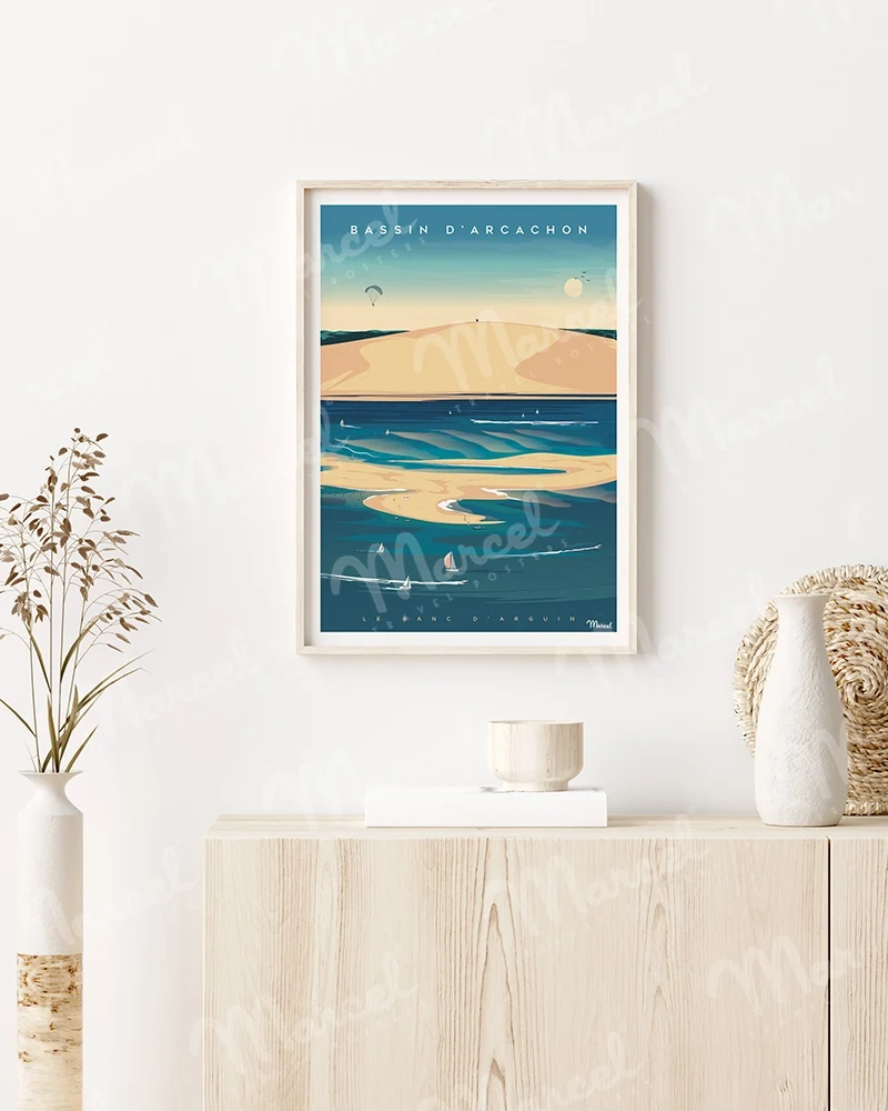 Affiche BASSIN D'ARCACHON "Banc d'Arguin"