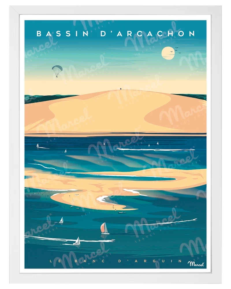 Affiche BASSIN D'ARCACHON "Banc d'Arguin"