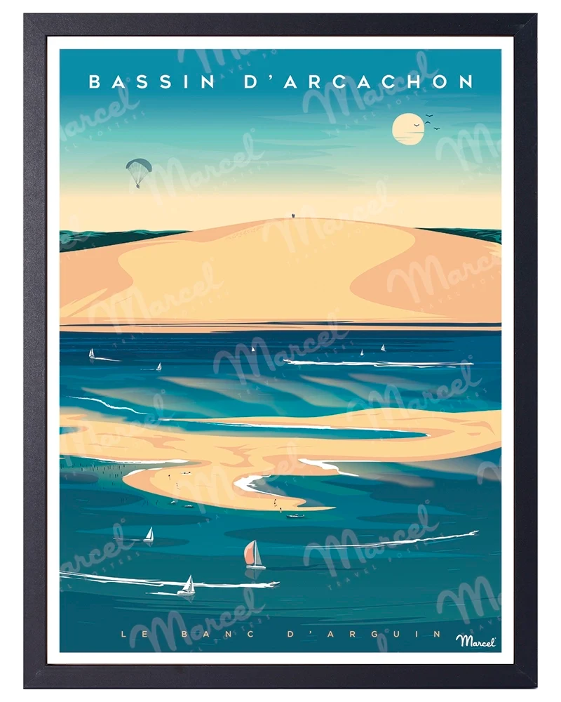 Affiche BASSIN D'ARCACHON "Banc d'Arguin"