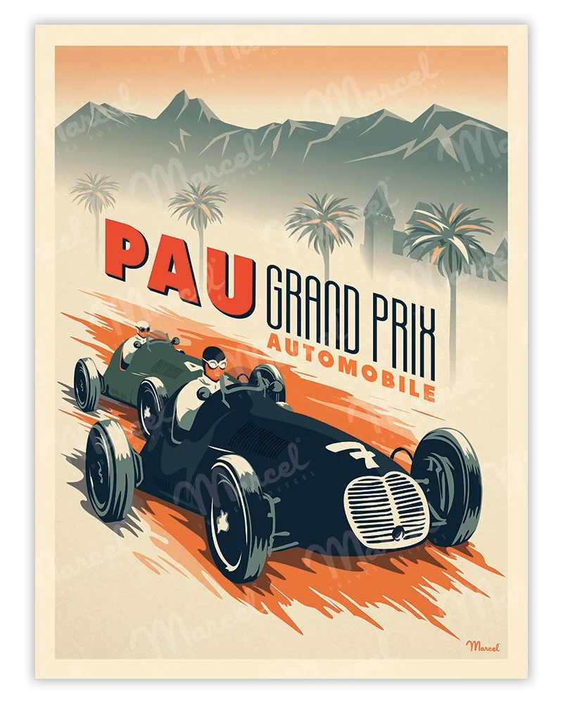 Affiche PAU "Grand Prix Automobile"