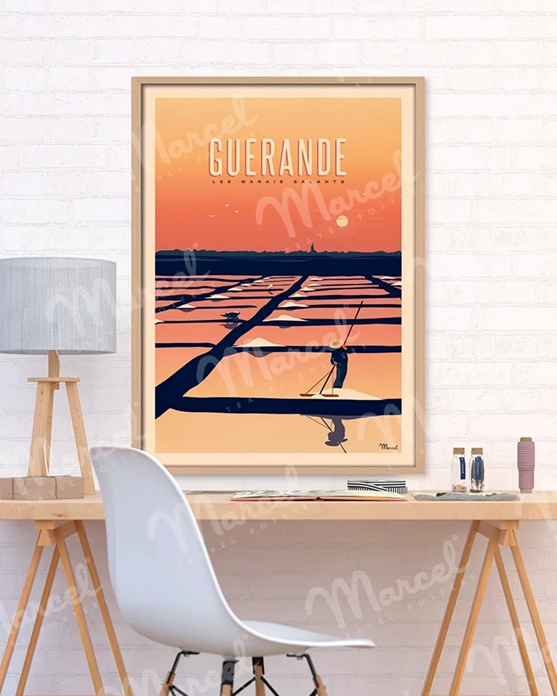 Affiche GUÉRANDE "Les Marais Salants"