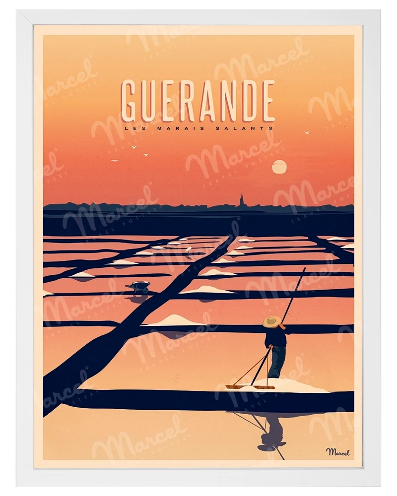 Affiche GUÉRANDE "Les Marais Salants"