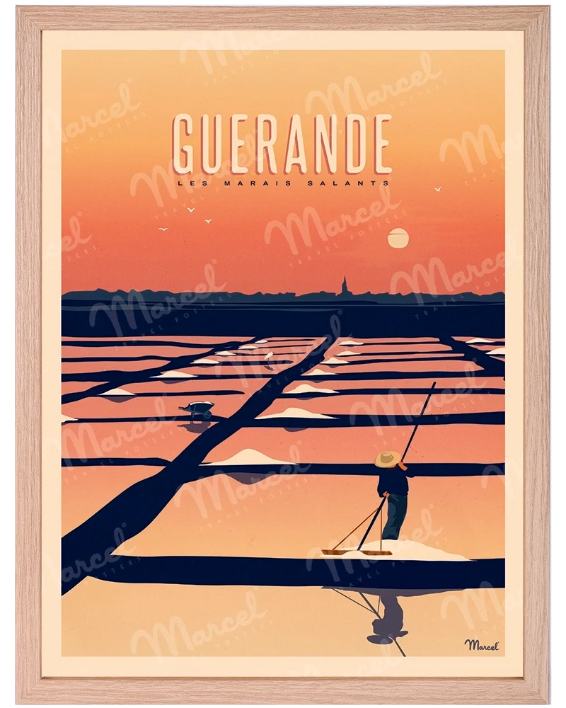 Affiche GUÉRANDE "Les Marais Salants"
