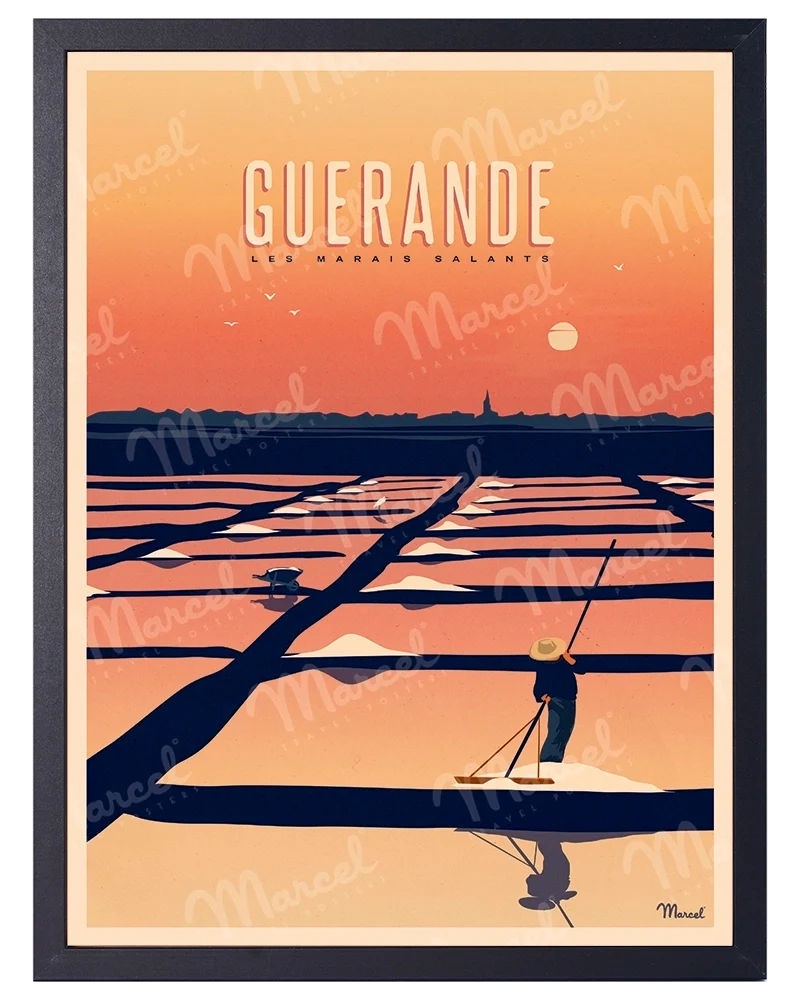 Affiche GUÉRANDE "Les Marais Salants"