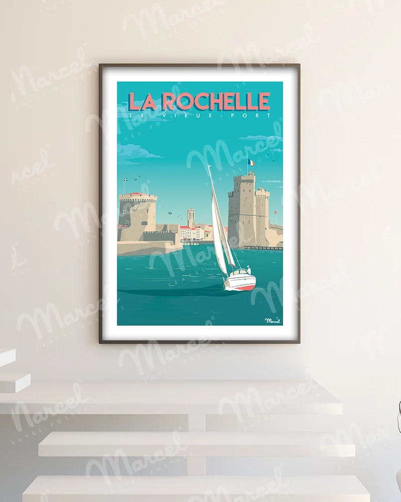 Affiche LA ROCHELLE "Vieux Port"