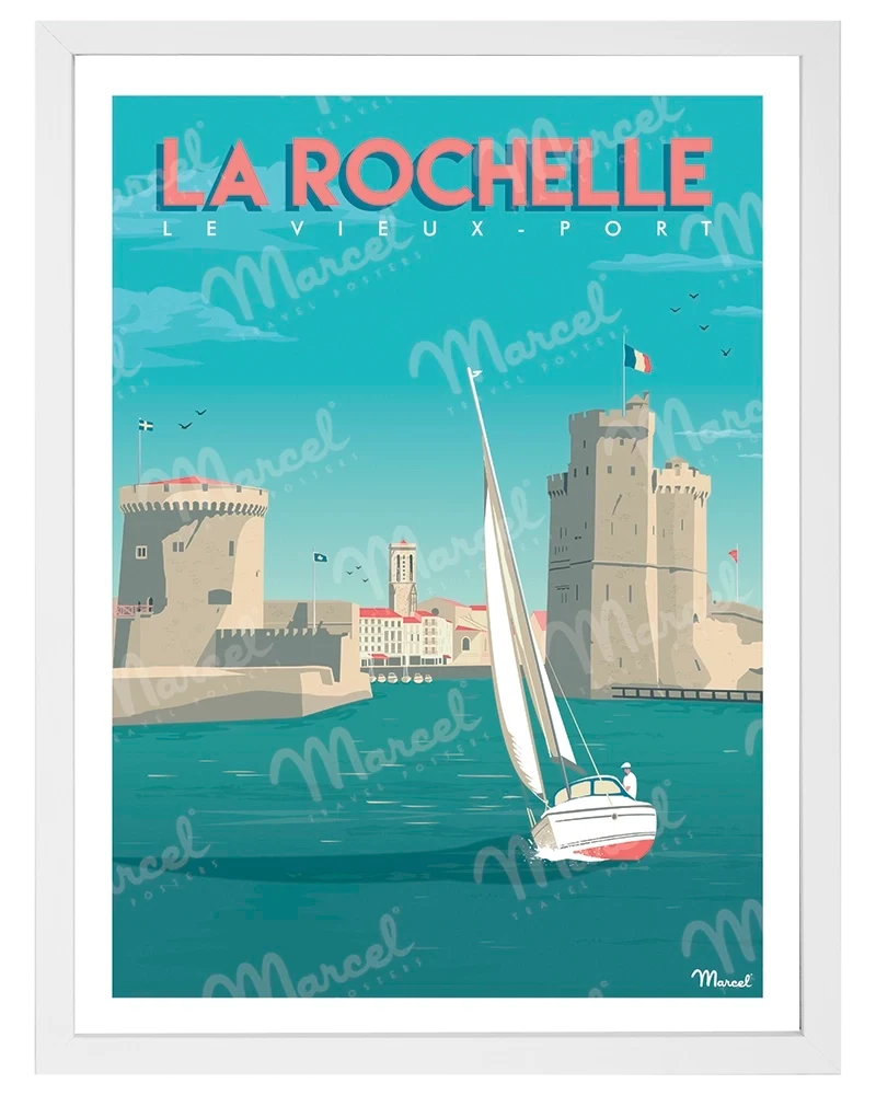 Affiche LA ROCHELLE "Vieux Port"