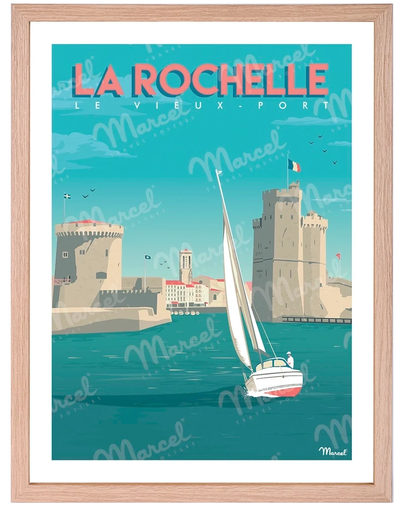 Affiche LA ROCHELLE "Vieux Port"