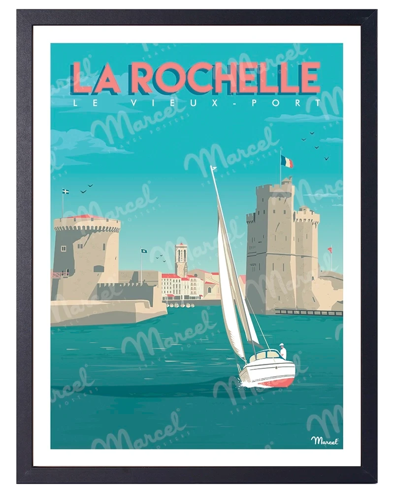 Affiche LA ROCHELLE "Vieux Port"