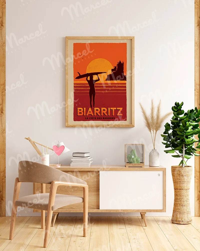 Affiche BIARRITZ "La Côte des Basques"