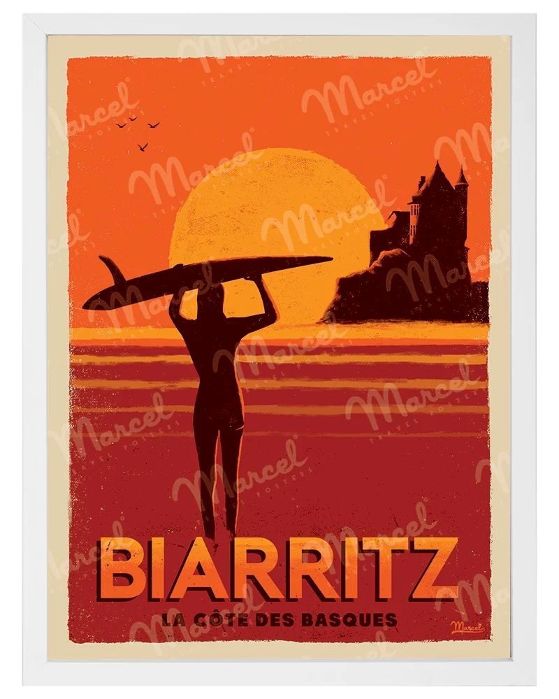 Affiche BIARRITZ "La Côte des Basques"