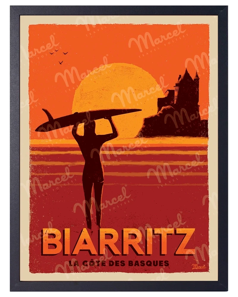 Affiche BIARRITZ "La Côte des Basques"
