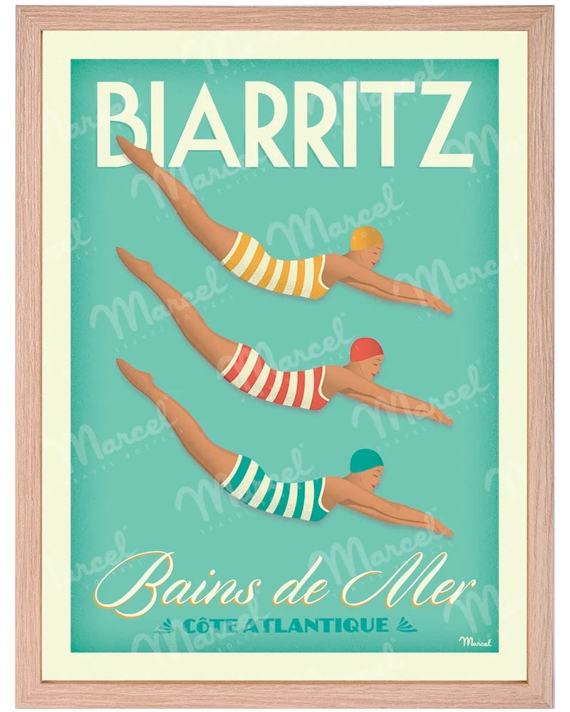 Affiche BIARRITZ "Bains de Mer"