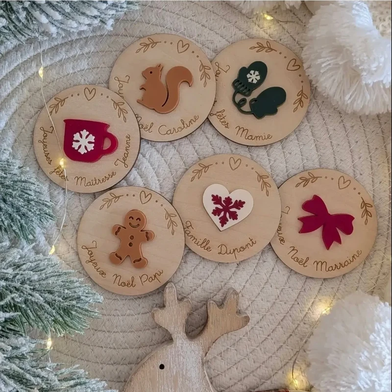 Bientôt de retour - Magnets de Noël (à l'unité) - A personnaliser