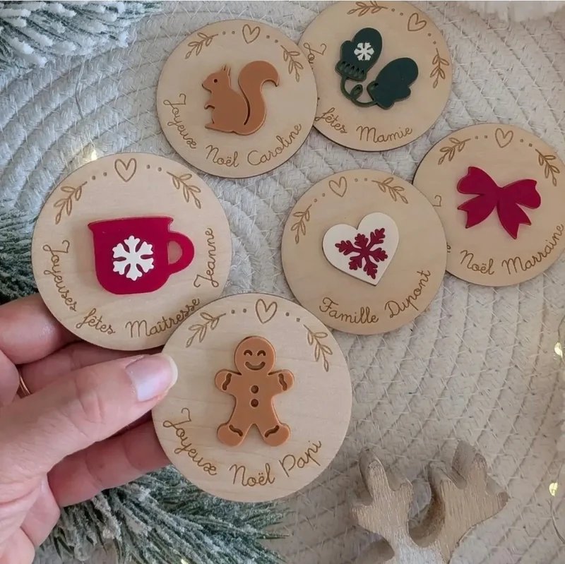 Bientôt de retour - Magnets de Noël (à l'unité) - A personnaliser