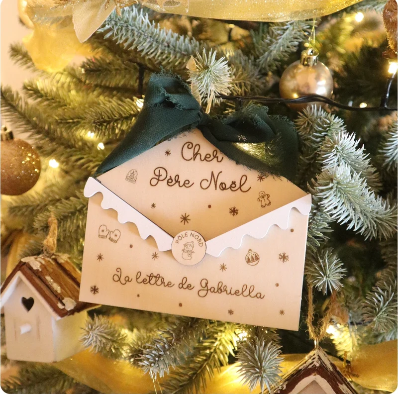 Bientôt de retour - Enveloppe pour / de la part du Père Noël - Couleurs au choix