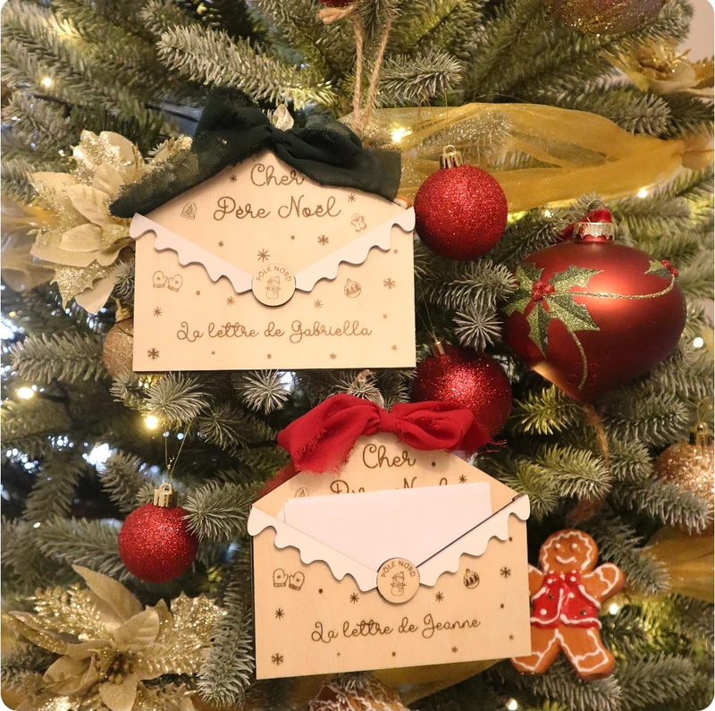 Bientôt de retour - Enveloppe pour / de la part du Père Noël - Couleurs au choix