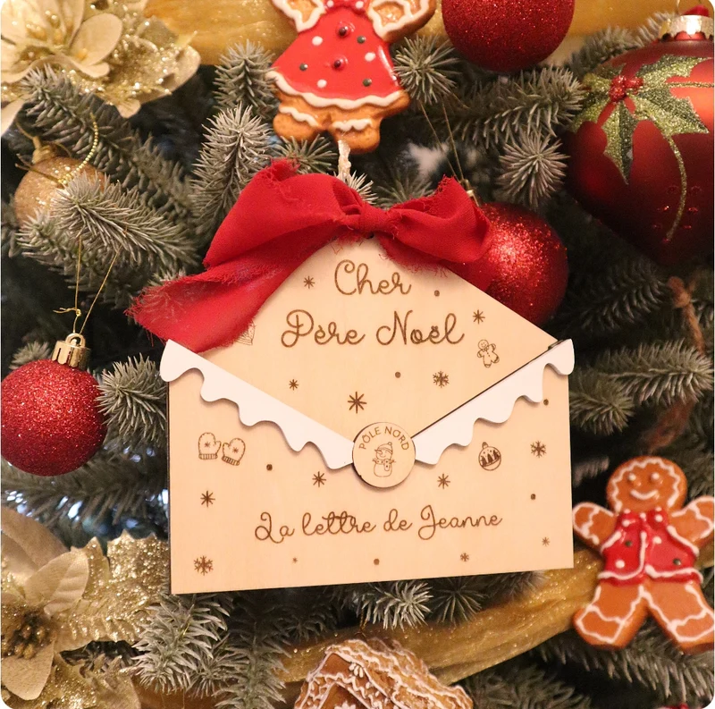 Bientôt de retour - Enveloppe pour / de la part du Père Noël - Couleurs au choix