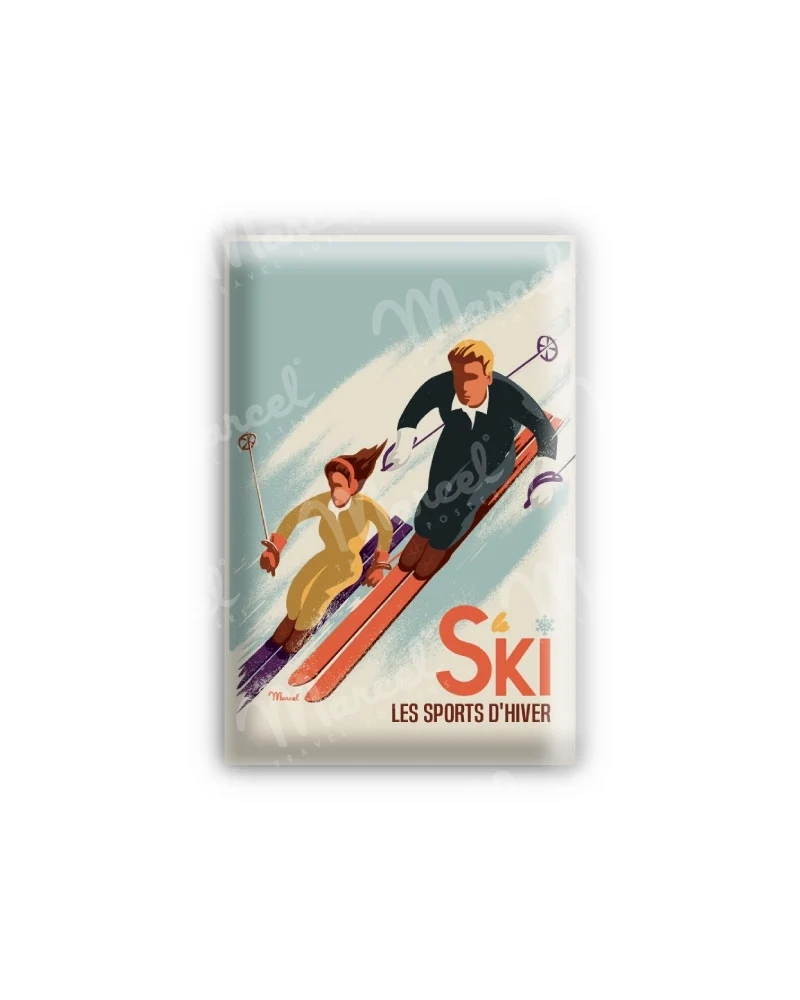 Magnet CLASSIC WINTER "Les Skieurs"